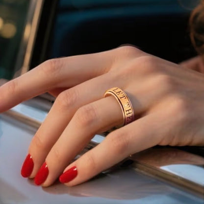 LET THEM Sandblasted Sparkle Spinner Rings
