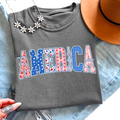 Americana Pattern Font Tee