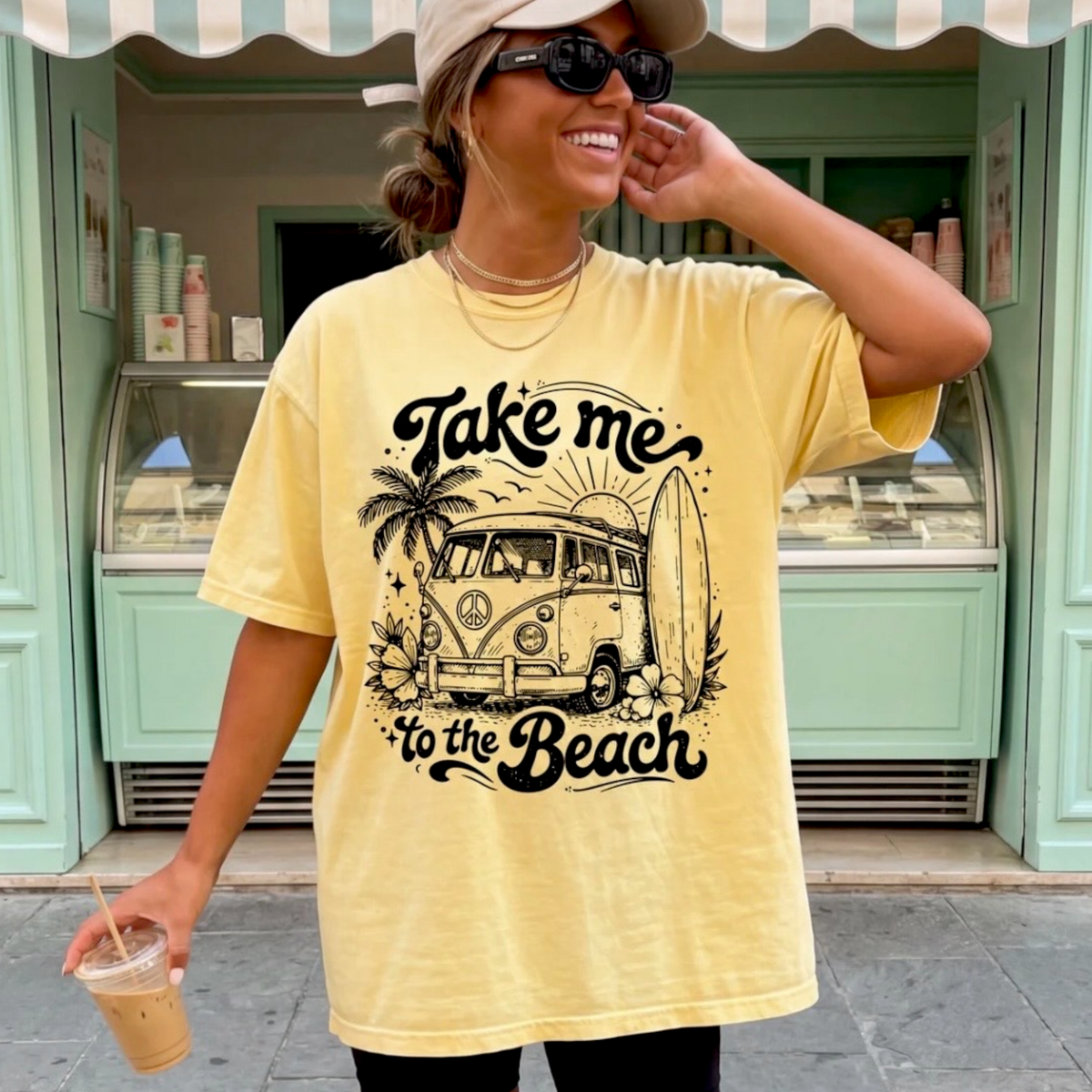 To the Beach Scene Tee