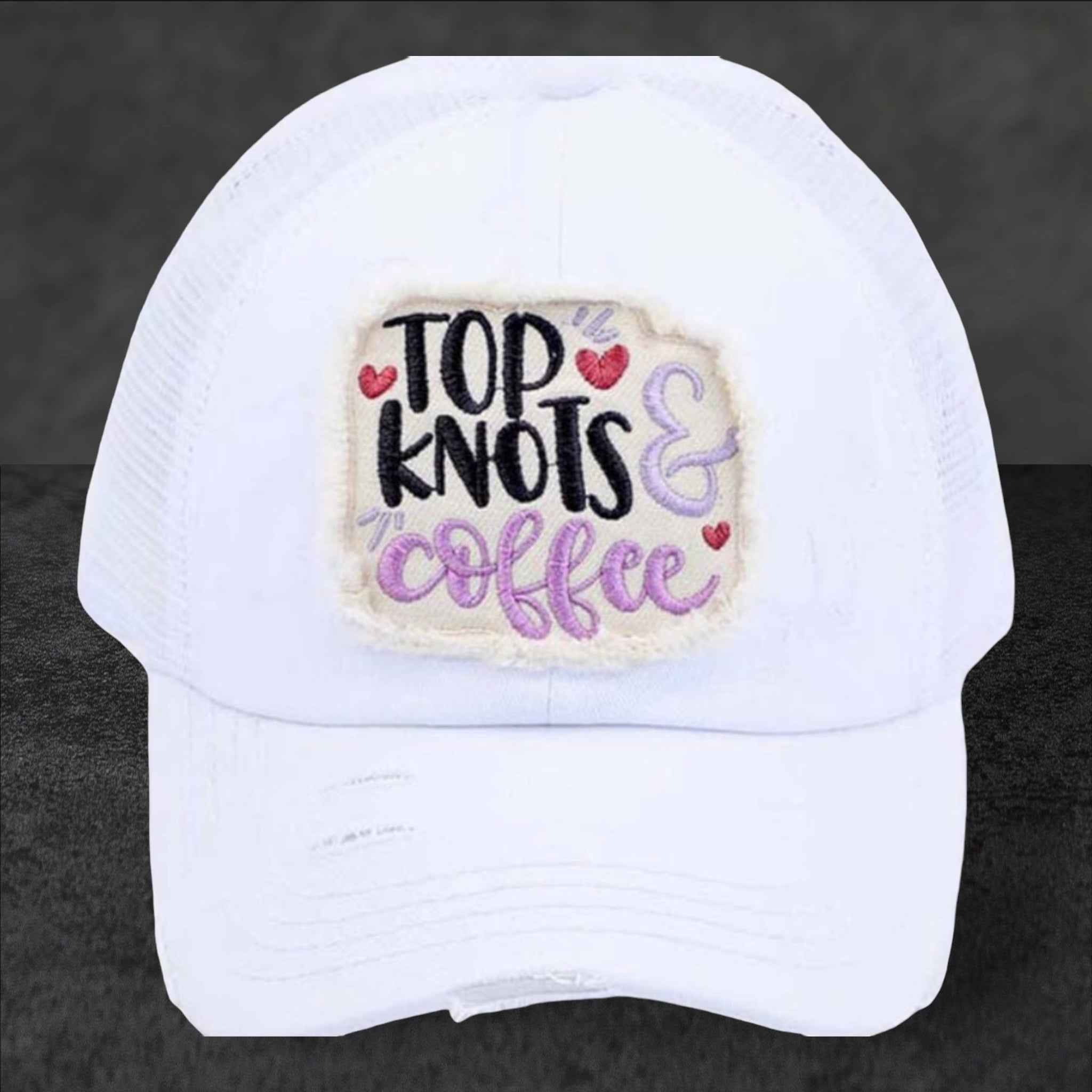 Top Knots & Coffee Ponytail Hats