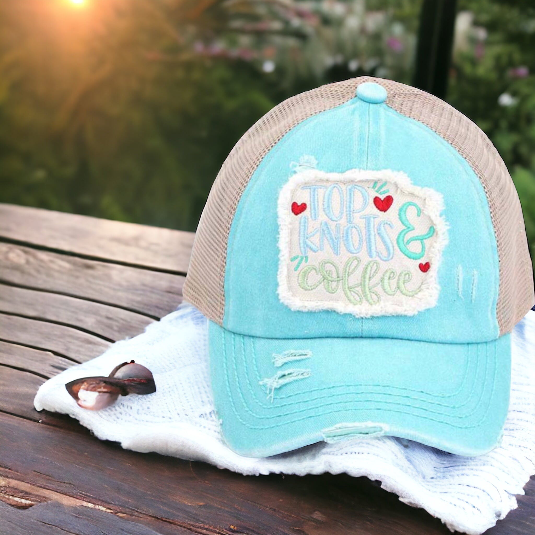 Top Knots & Coffee Ponytail Hats
