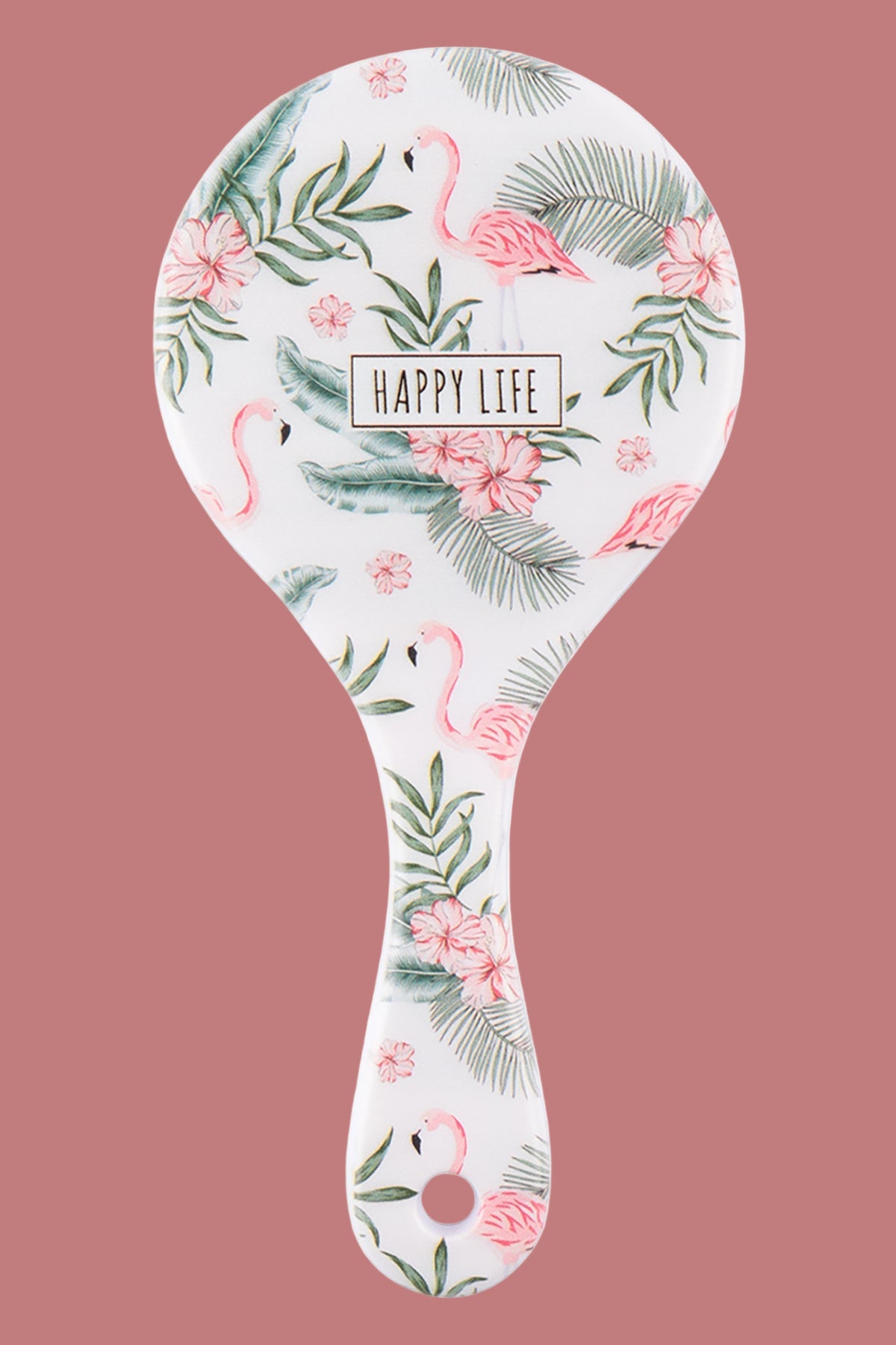 Happy Life round travel brush