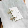 North Star Charm Huggie Hoop