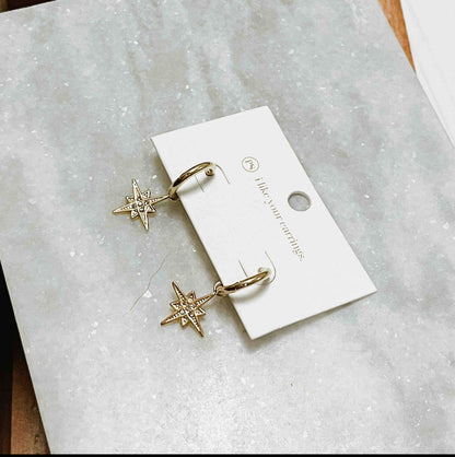 North Star Huggie Dangle Charm