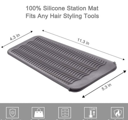 Silicone curling iron mat/sleeve