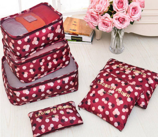 6 piece Travel Organizer Bag Set